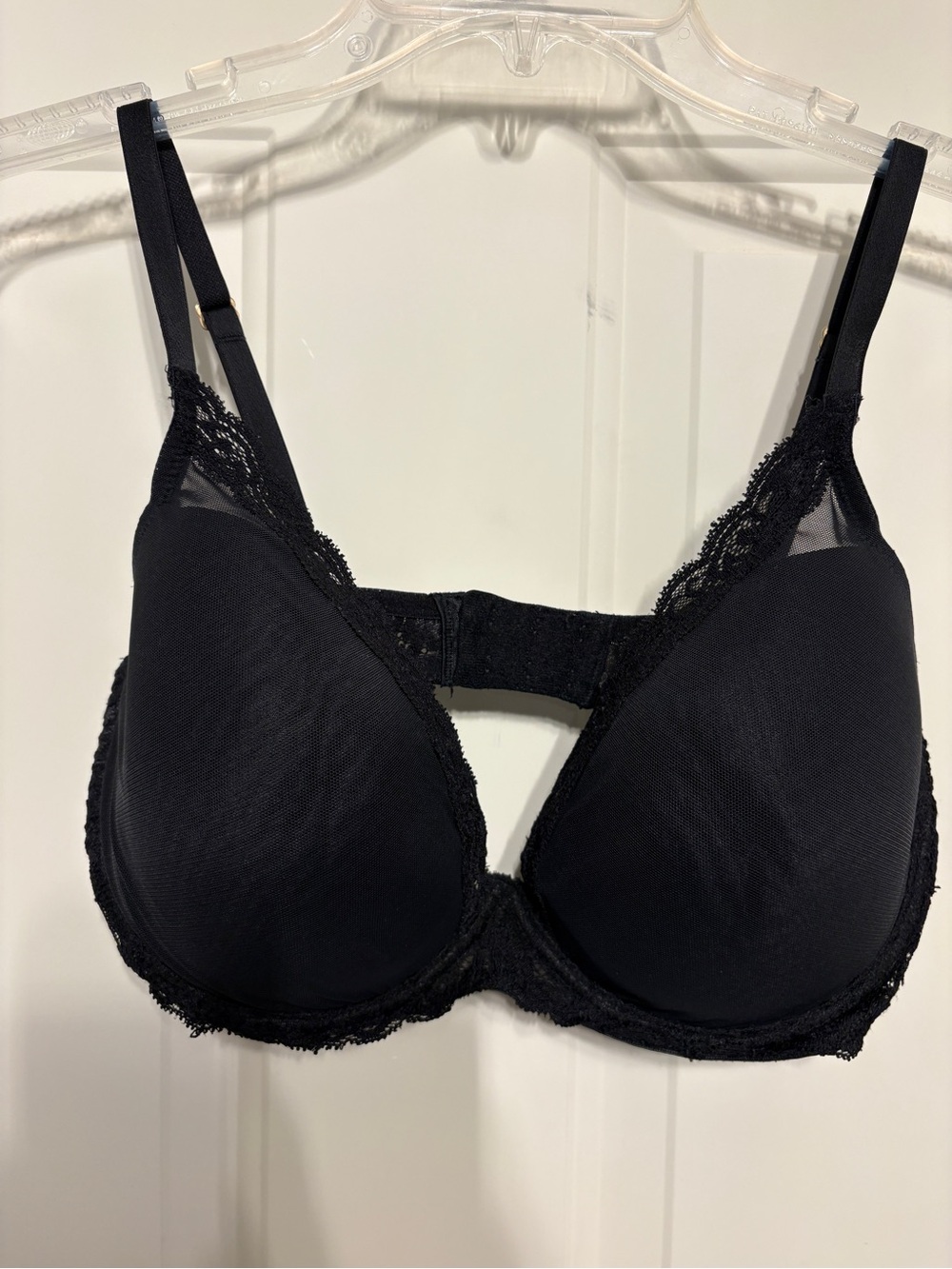 Natori Black Lace-Trim Underwire Bra